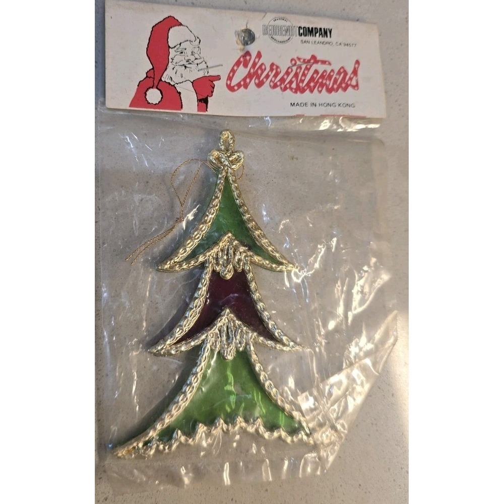 NIB VTG 1960's Kennedy Co Plastic Whimsical Tree Christmas Kitsch Ornament